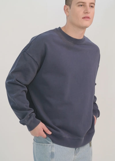 Polerón Cuello Redondo Street Hombre - Azul