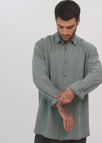Camisa Manga Larga Tenlin Hombre - Verde