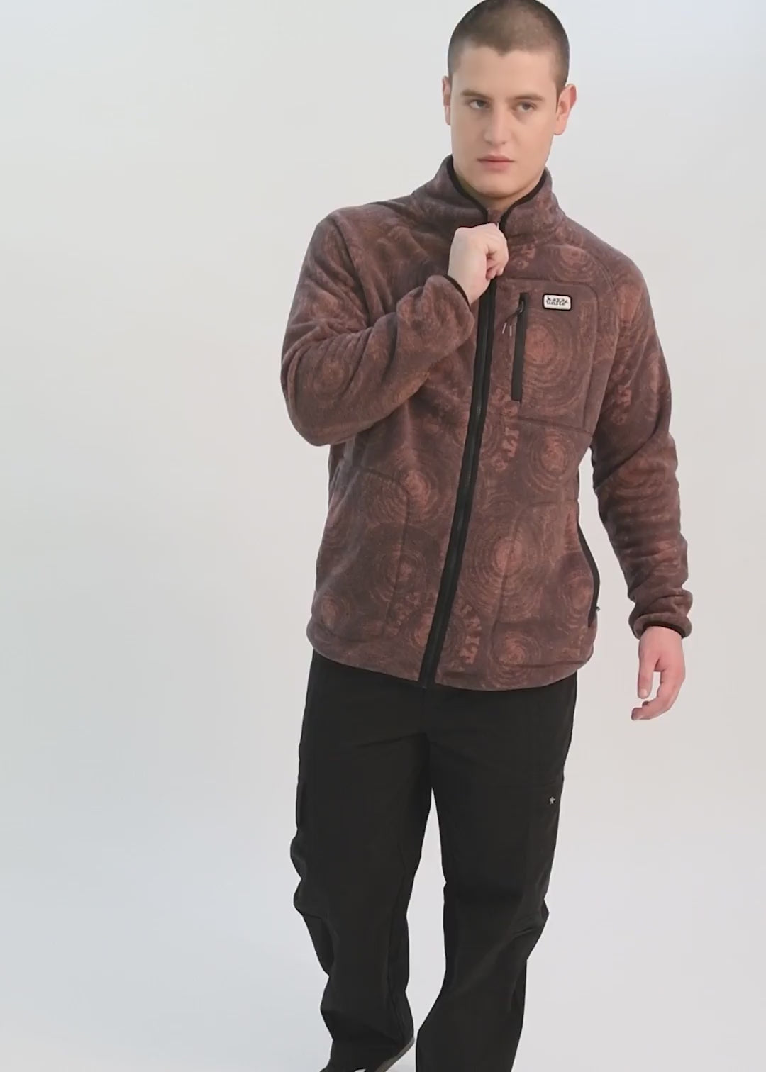 Polar Con Cierre Print Hombre Dark Slate Gray #Color_Malva