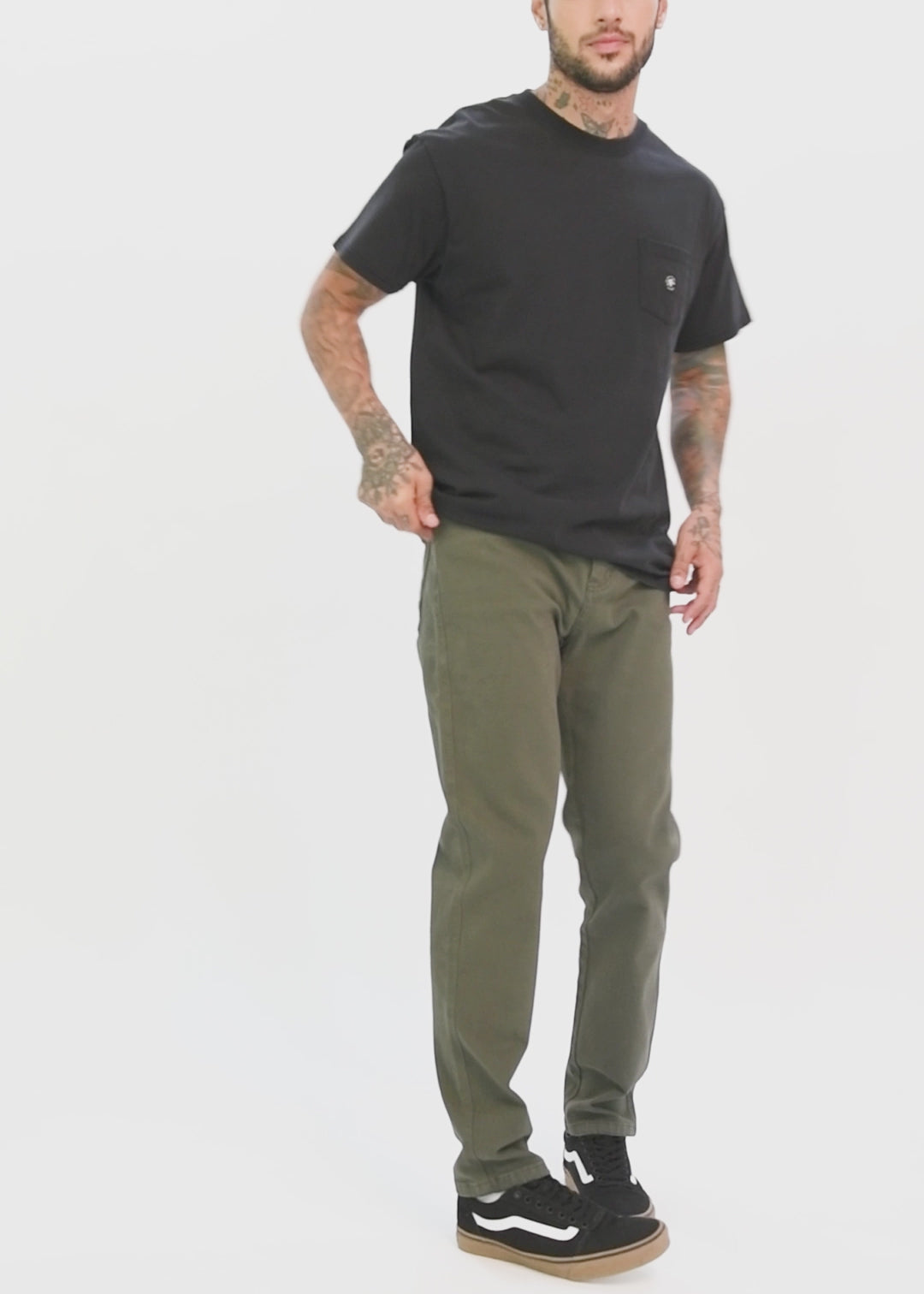 Pantalón Slim Twill Daily Hombre - Verde
