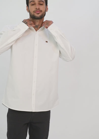 Camisa Manga larga Algodón Hombre - Blanco