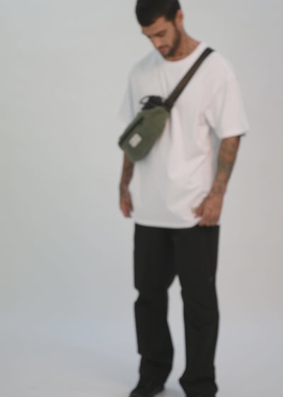 Polera Oversize Algodón Heavyweight Hombre - Blanco