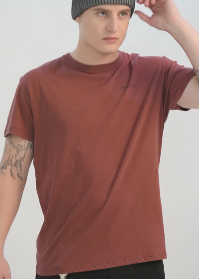 Polera Clásica Algodón Classy Hombre Saddle Brown #Color_Burdeo