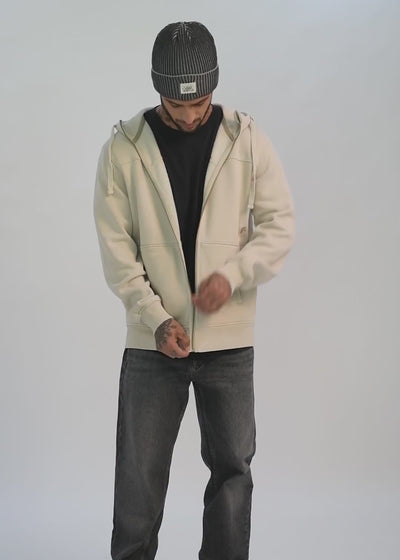 Polerón Con Cierre Daily Hombre Light Gray #Color_Beige