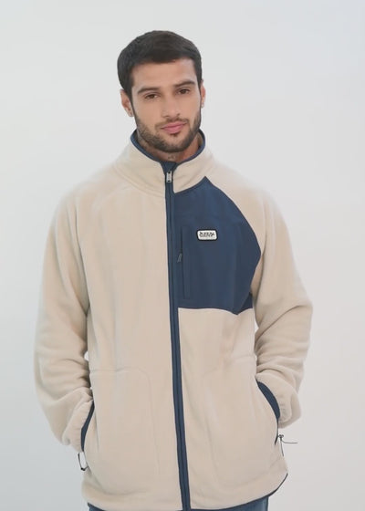 Polar Con Cierre Solid Hombre Lavender #Color_Ecru