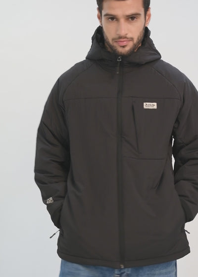 Parka Aysen Autoempacable Hombre - Negro