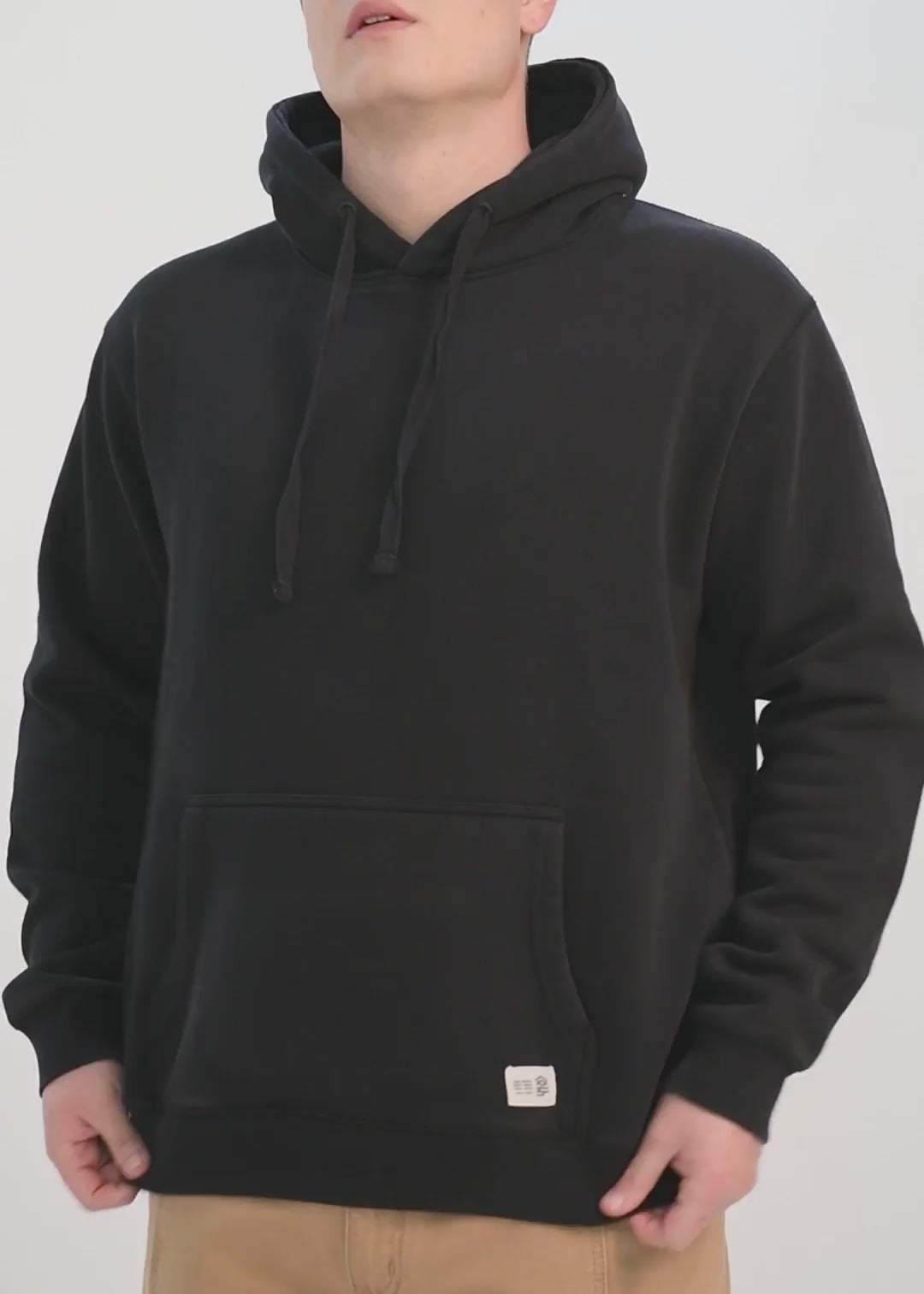 Polerón Hoodie Print Hombre Black #Color_Negro