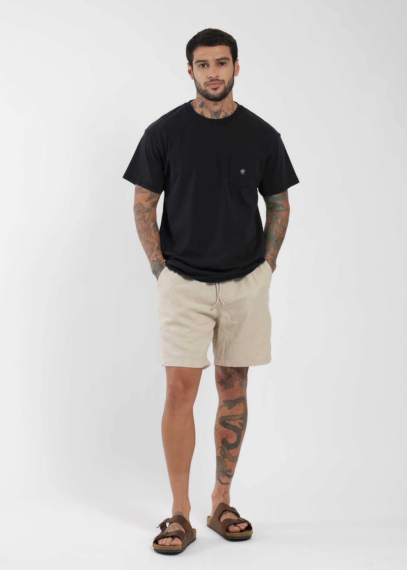 Short Clásico Lino Hombre