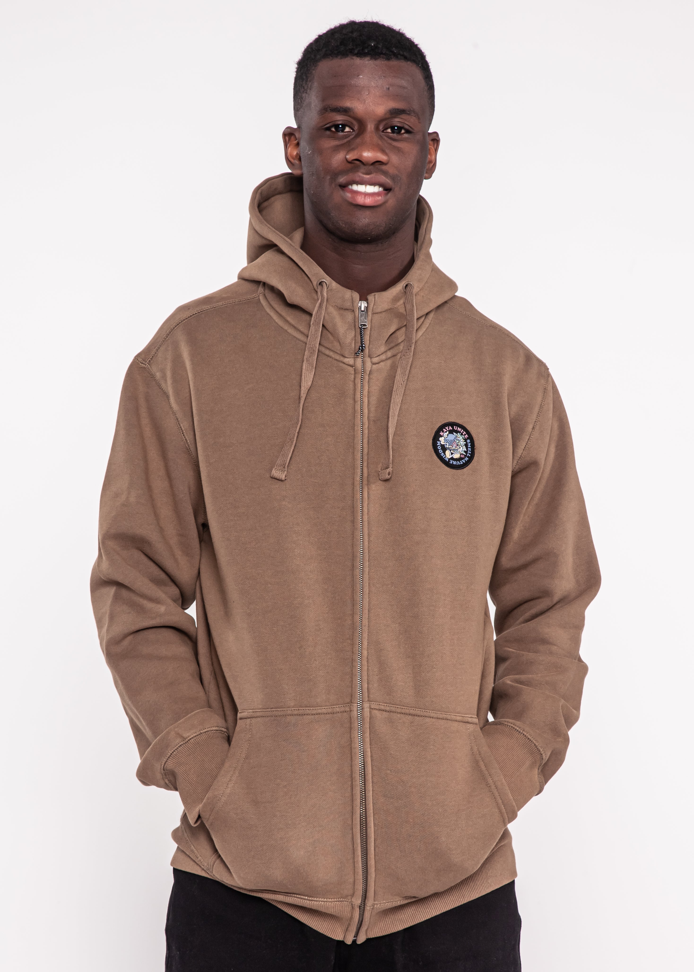 Full Zip Smell Patch Brown