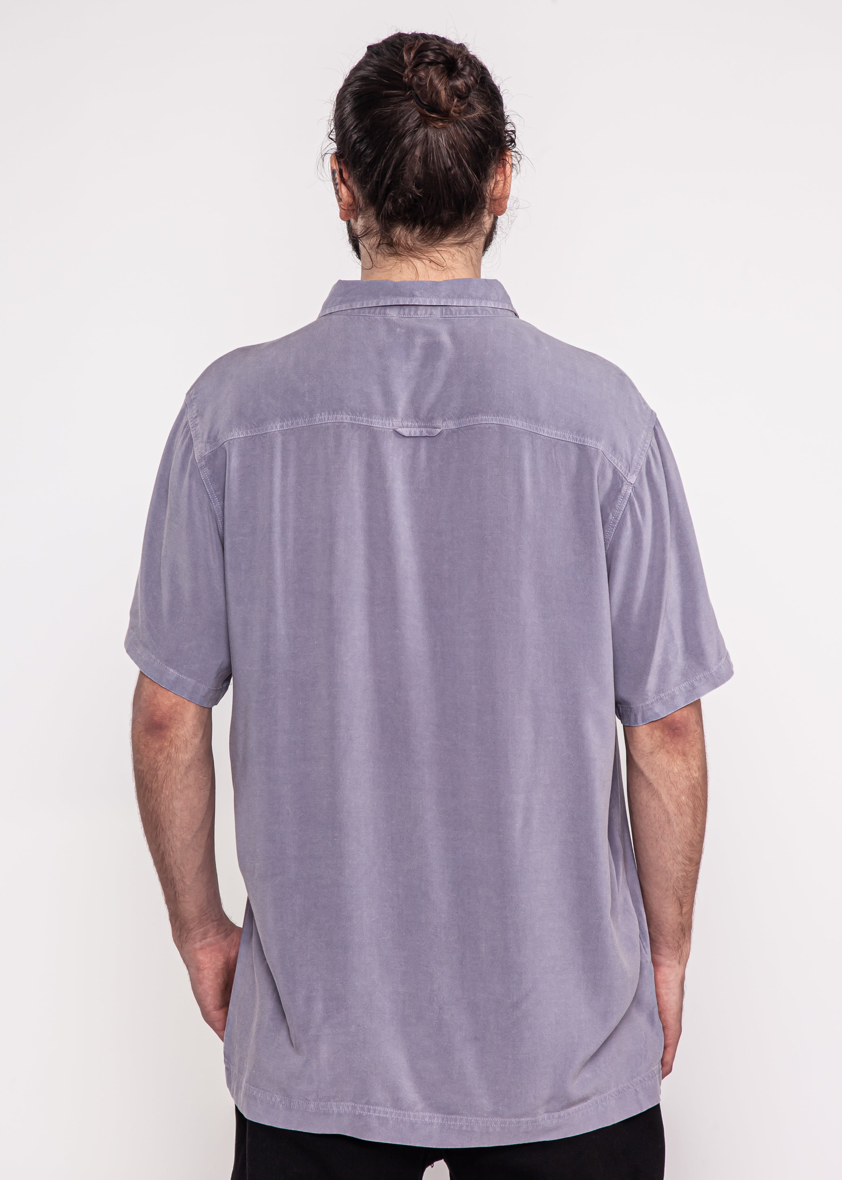 Shirt Viscose Solid Soft Gray
