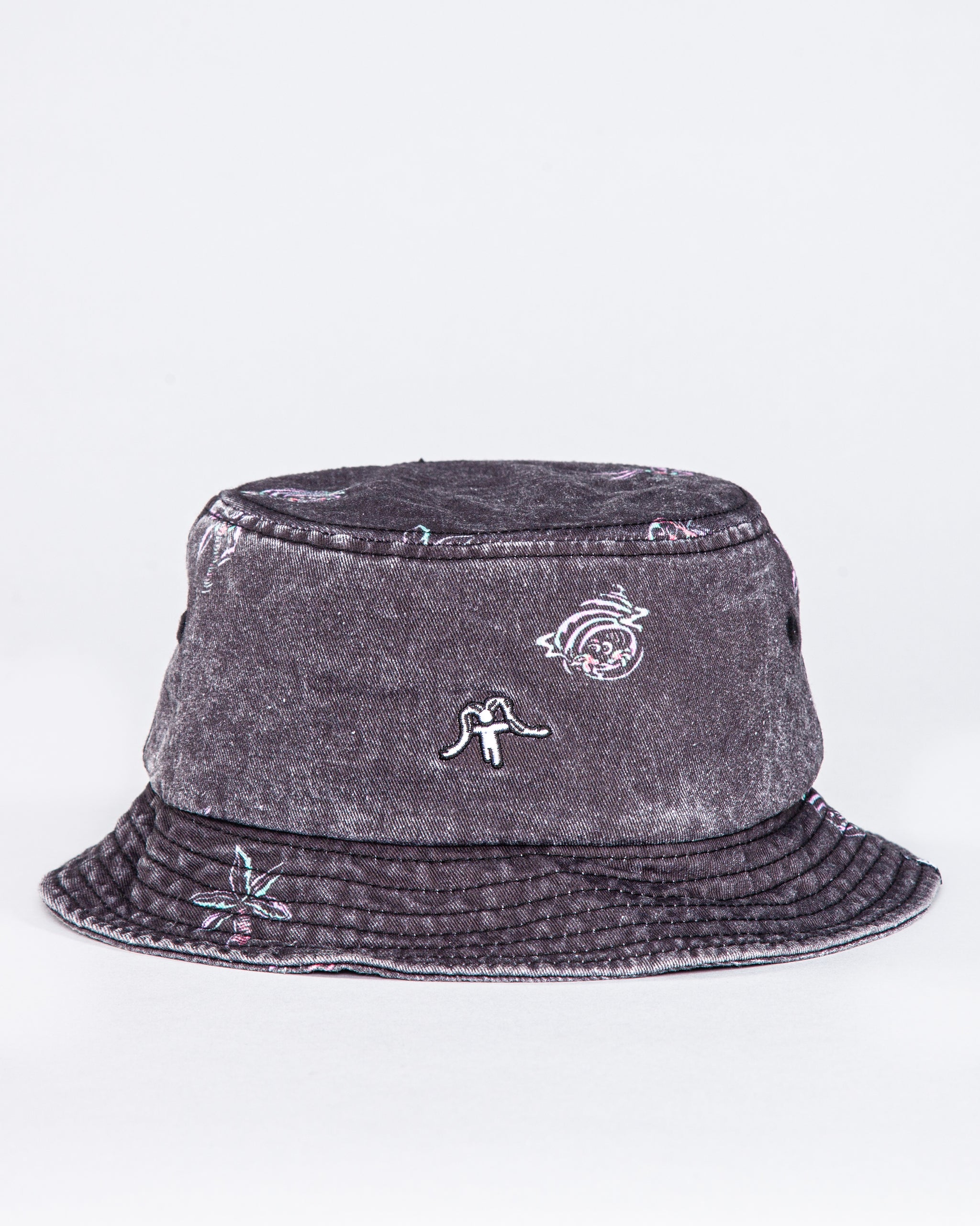 Gorro Bucket Algodón Palms - Negro