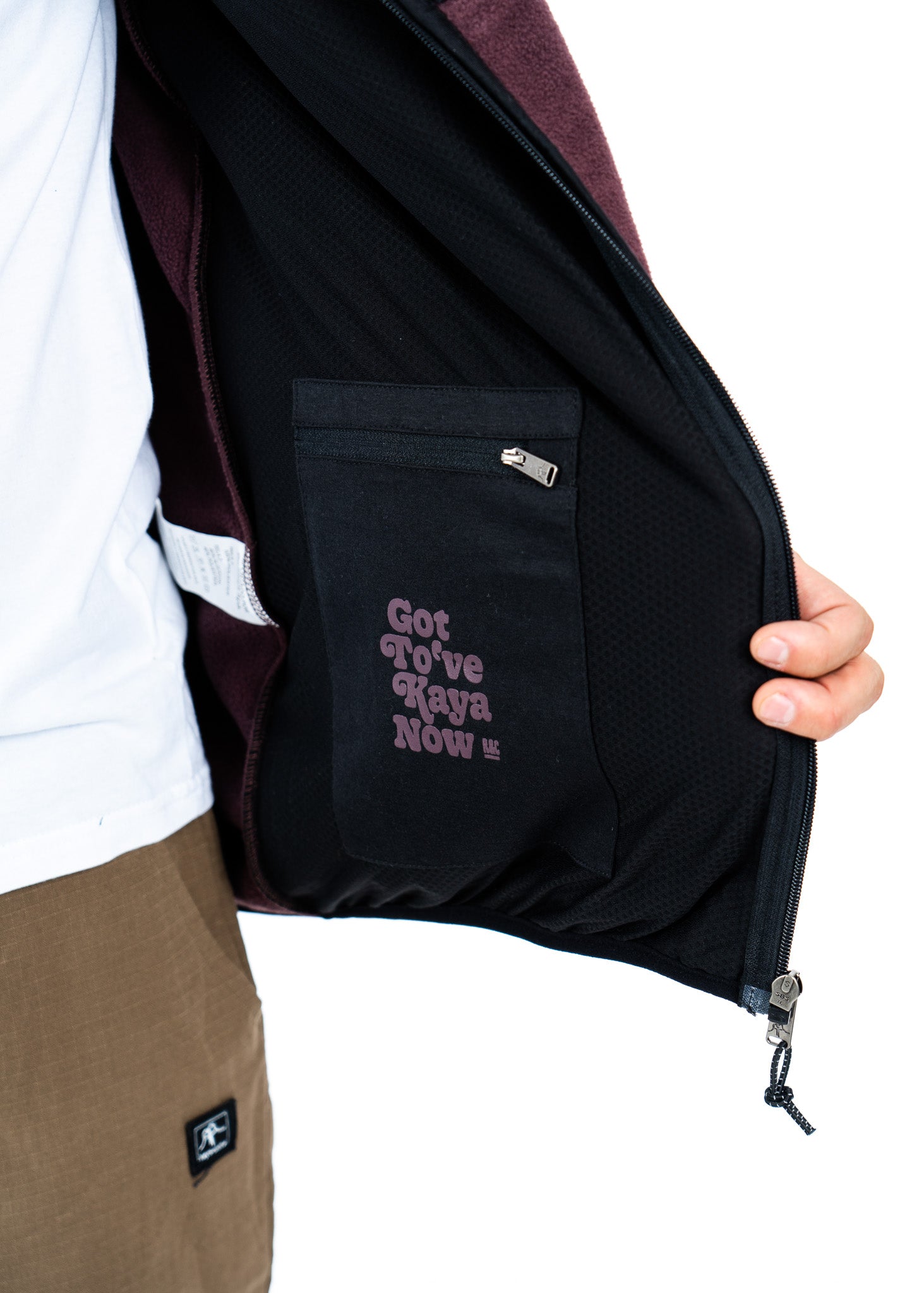 Fleece Full Zip Daily Bordo
