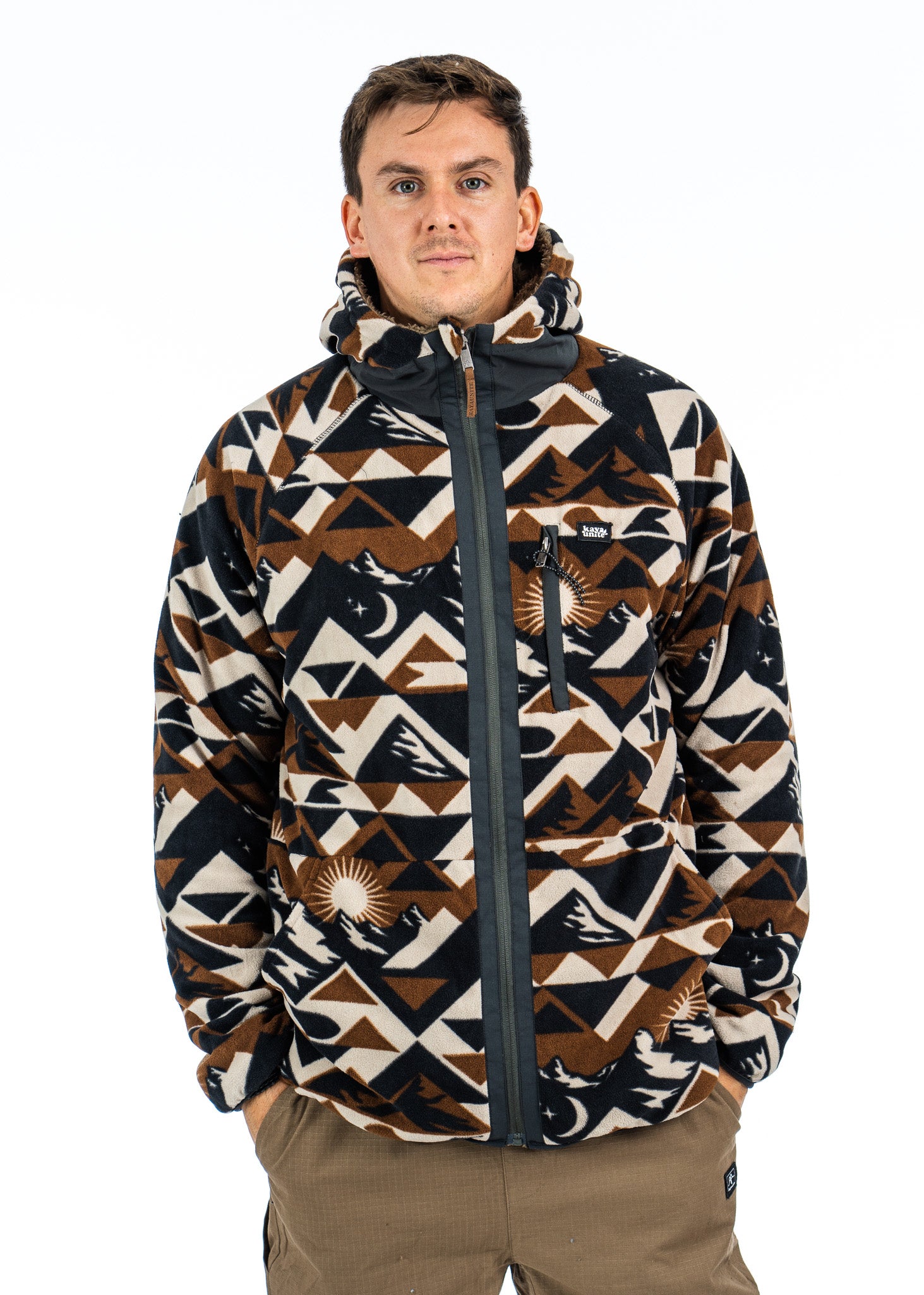 Shaggy Fleece Reversible Grizzly Brown