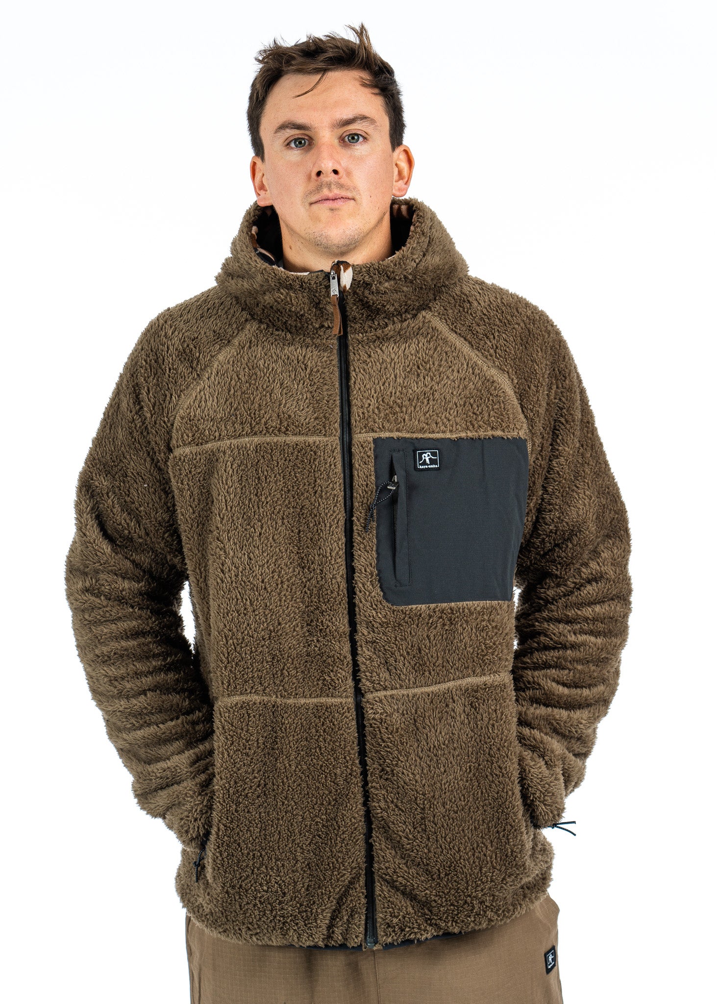 Shaggy Fleece Reversible Grizzly Brown