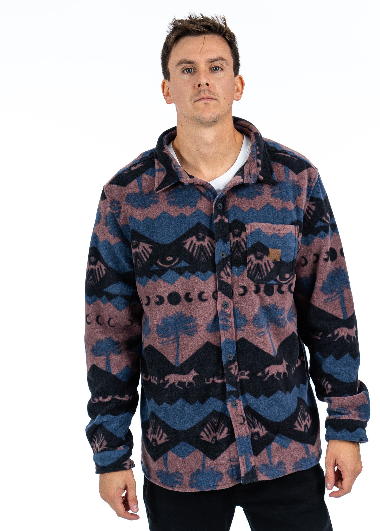 Shirt Fleece Woods Andes Dark Blue