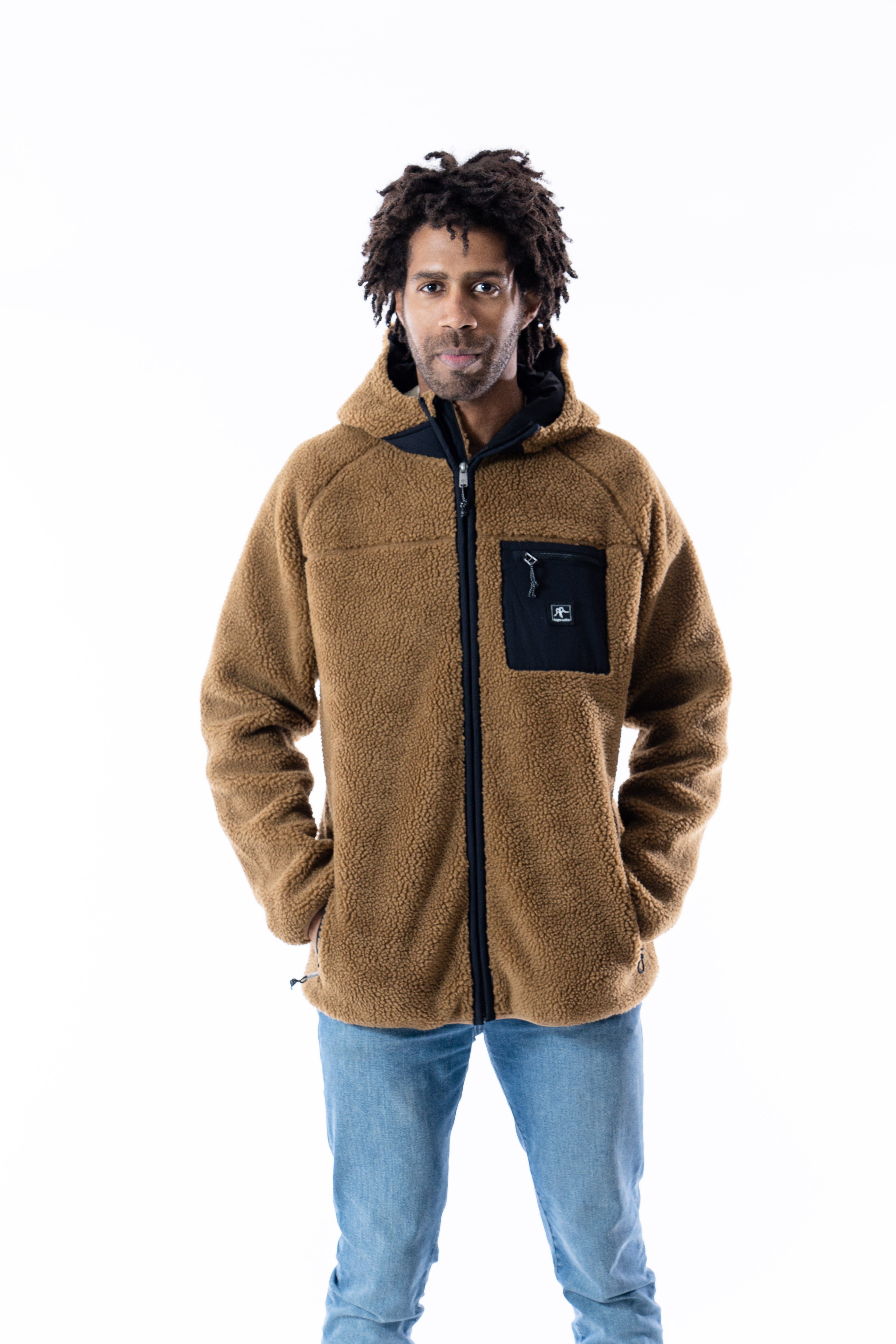 Sherpa Full Zip Brown Catechu Wood