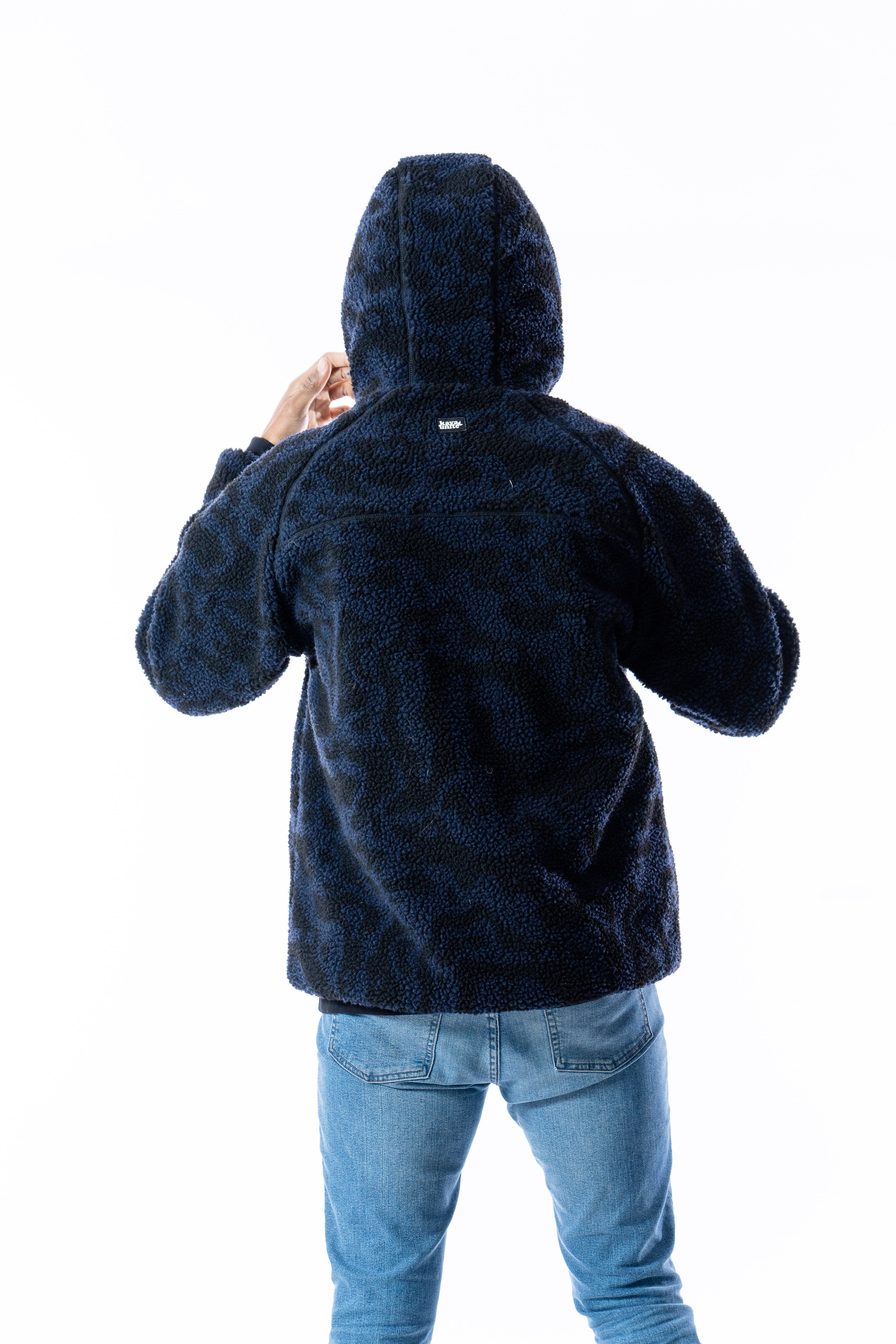 Hoodie Surazo Reverse Black / Acid Blue