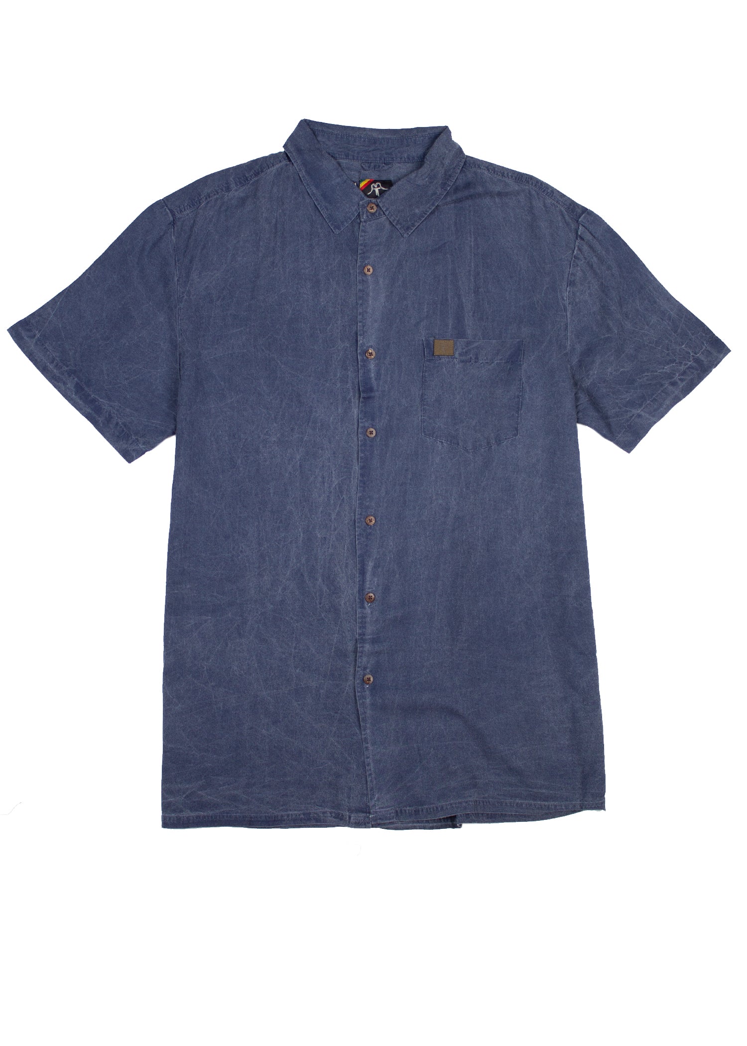 Camisa Viscosa Short Sleeve Dark Blue