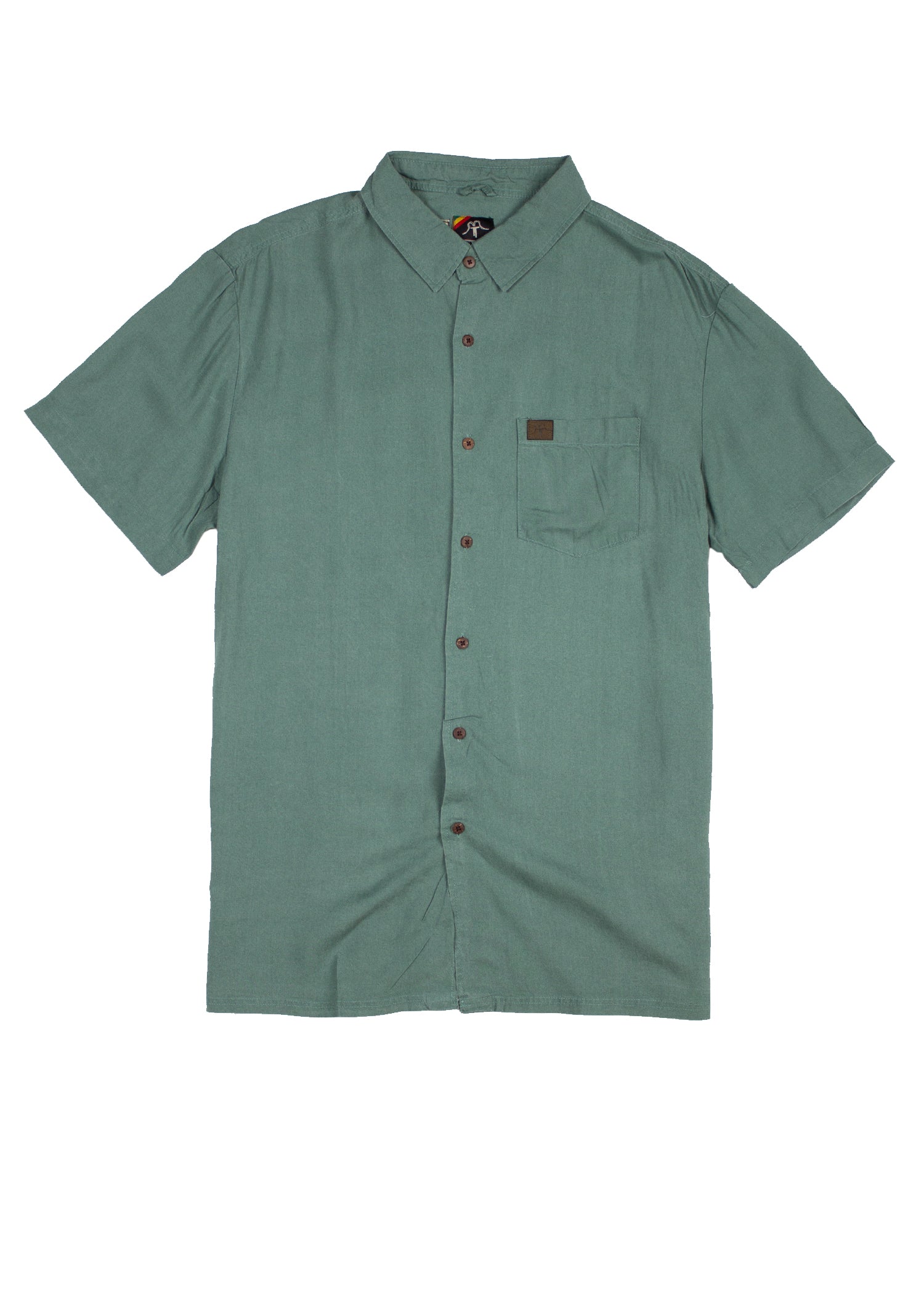 Camisa Viscosa Short Sleeve Hedge Green 